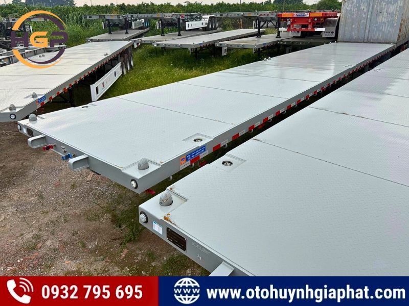 Rơ mooc sàn Kaile 3 trục dài 14.3m tải 31.35 tấn