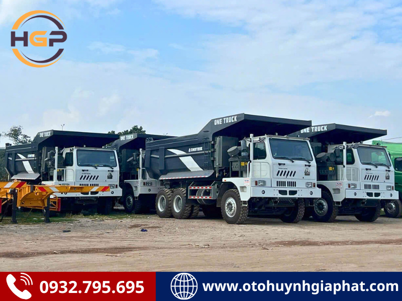 Phân phối toàn quốc - Xe ben mỏ HOWO Bá Vương đầu lệch loại 371HP và 420HP