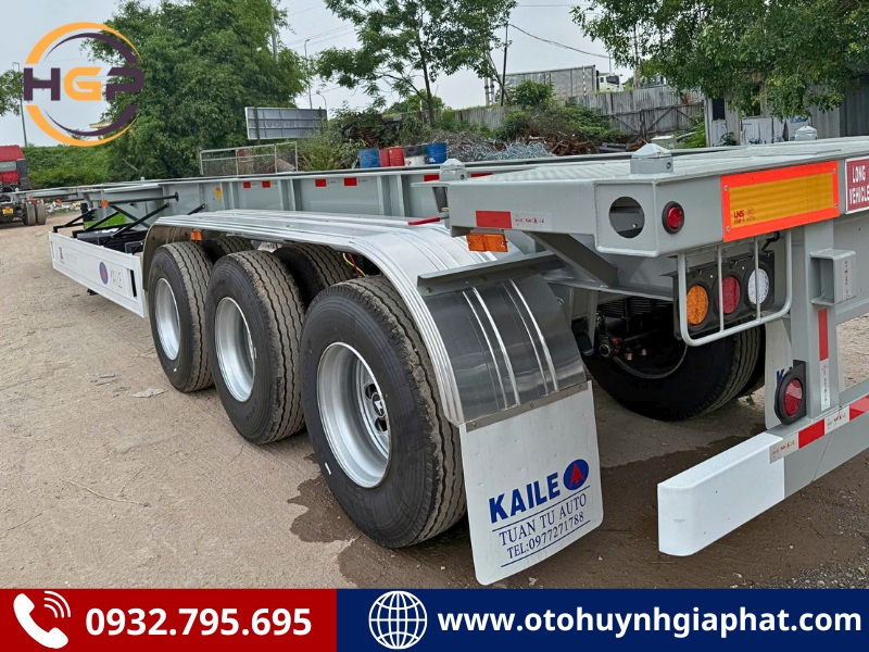 Phân phối - Mooc xương KAILE 3 trục 45 feet lốp 12R22.5