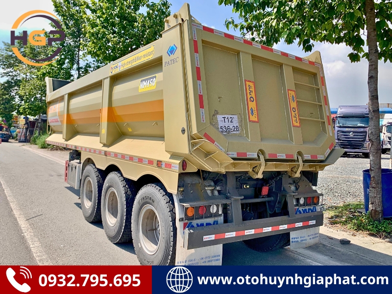 Rơ mooc ben tự đổ Sinotruk Yunli thùng U siêu cứng cáp