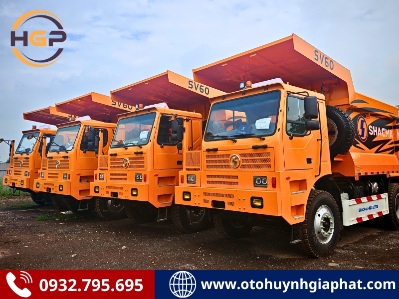Xe tải ben SHACMAN cabin đầu lệch 385HP Cummins
