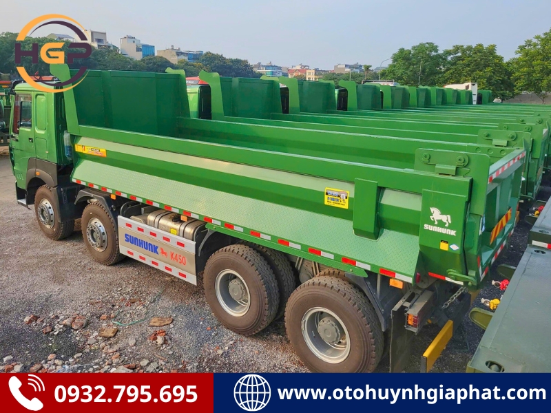 Bán giá tốt xe tải ben Howo V7G 4 chân thùng U 380HP