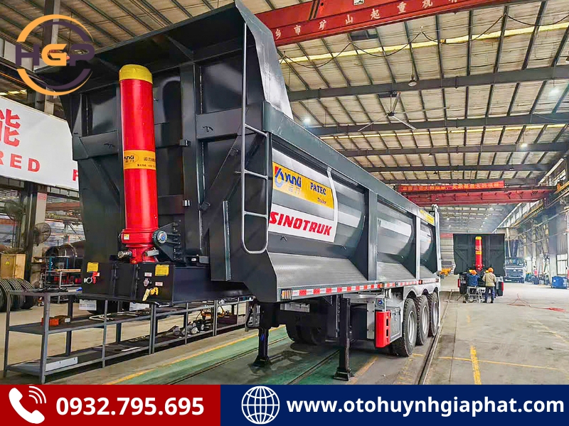 Sơ mi rơ mooc ben tự đổ YUNLI thùng U 24 khối