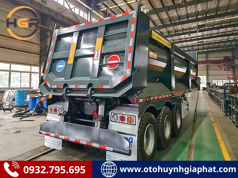 Sơ mi rơ mooc ben tự đổ YUNLI thùng U siêu cứng cáp