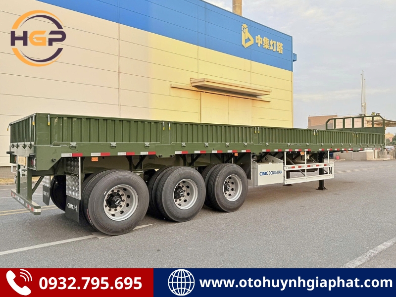 Rơ mooc sàn lửng CIMC DONGGUAN tải 32.25 tấn