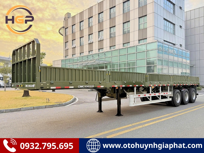 Phân phối giá tốt - Rơ mooc sàn lửng CIMC DONGGUAN 3 trục 40 feet