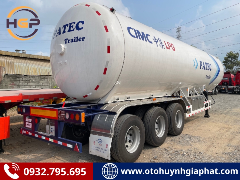 Hàng sẵn - Sơ mi rơ mooc bồn chở GAS LPG 53 khối Cimc Patec