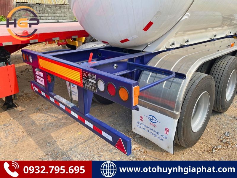 Đuôi của mooc bồn chở Gas LPG 53m3