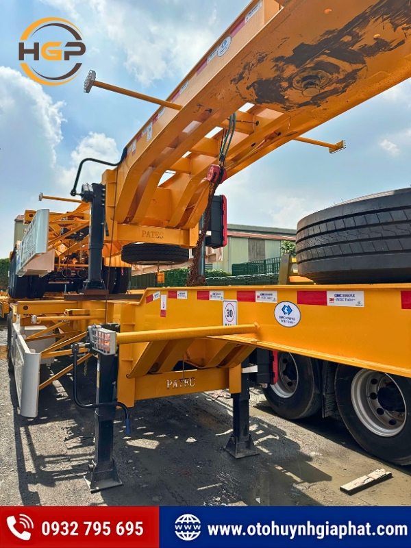 Hàng sẵn - Rơ mooc cổ cò CIMC DONGYUE 45 feet tải 32.85 tấn