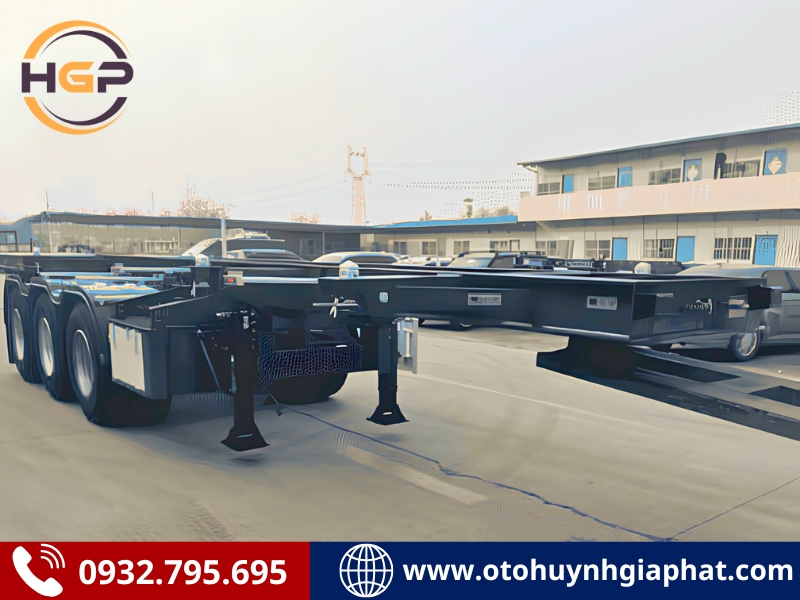 Rơ mooc xương Xinhongdong 8m8 3 trục