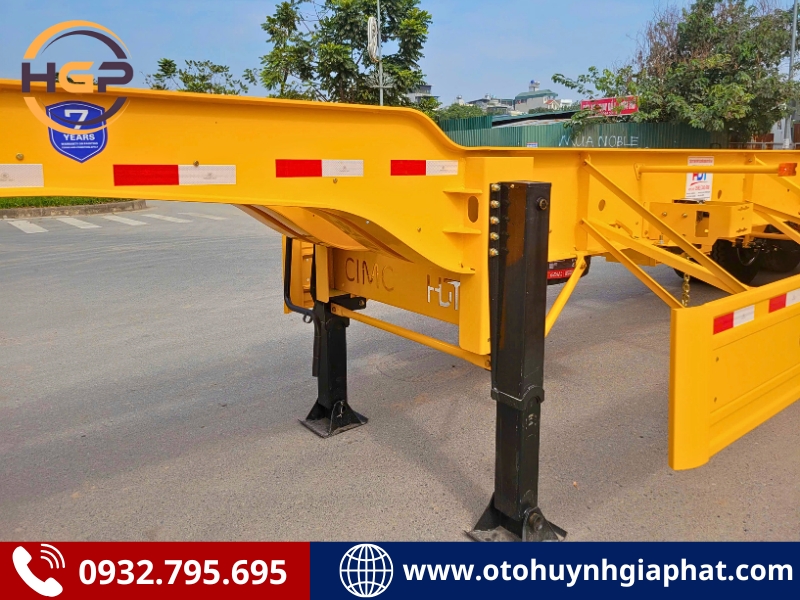 Chân chống của mooc cổ cò CIMC HUAJUN 45 FT dài 14m