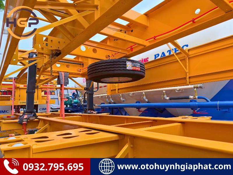 Rơ mooc xương Cimc Huajun 2 trục 40 feet tải 28.25 mới