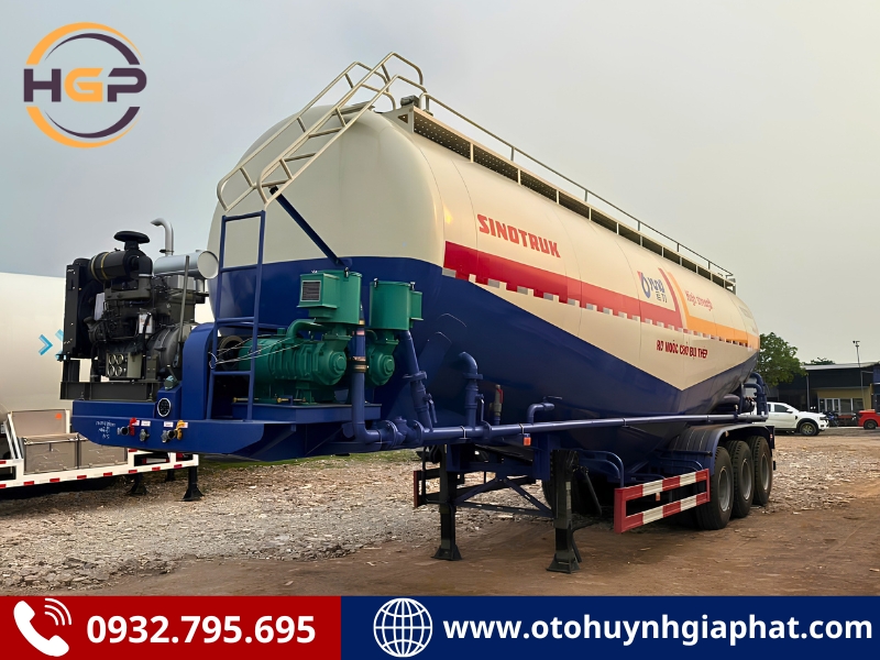 Sơ mi rơ mooc bồn xi téc xi măng YUNLI 52m3