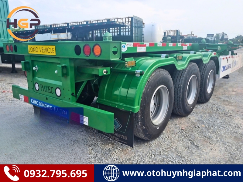 Sẵn hàng - Rơ mooc xương 3 trục 40 feet CIMC DONGYUE