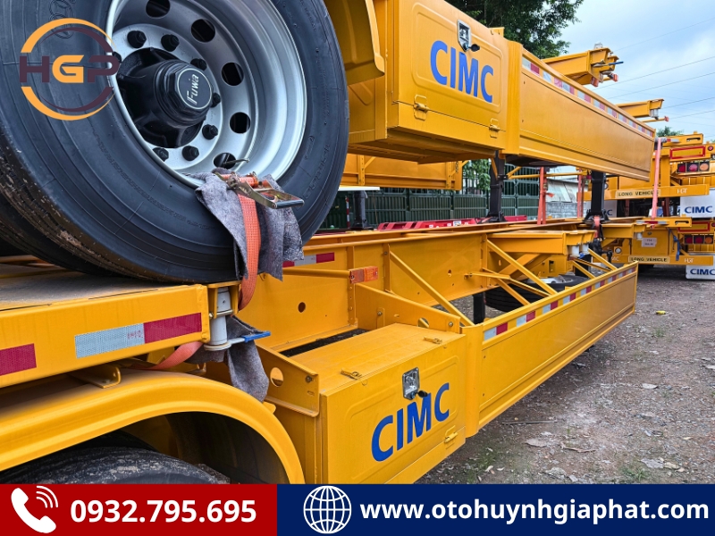 Mooc xương Cimc Huajun 2 trục 40 feet siêu dày dặn chắc chắn