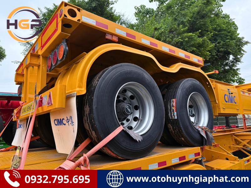 Vỏ lốp của mooc xương Cimc Huajun 2 trục 40 feet mới
