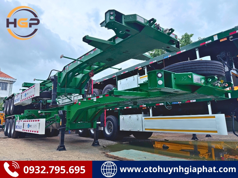 Hàng sẵn - Rơ mooc cổ cò CIMC DONGYUE 45 feet tải 32.85 tấn