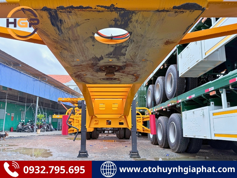 Khung gầm của mooc cổ cò 3 trục 50 feet ASEAN