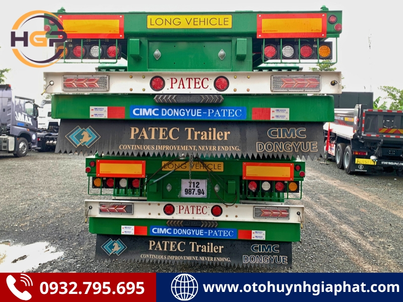 Mặt sau của rơ mooc cổ cò CIMC DONGYUE 45 feet
