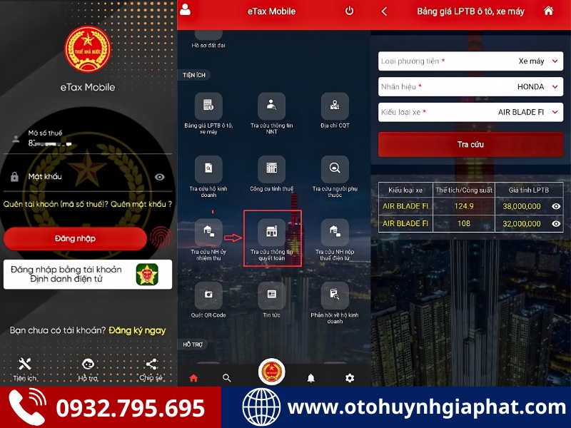Quy trình đóng thuế trước bạ qua app eTax