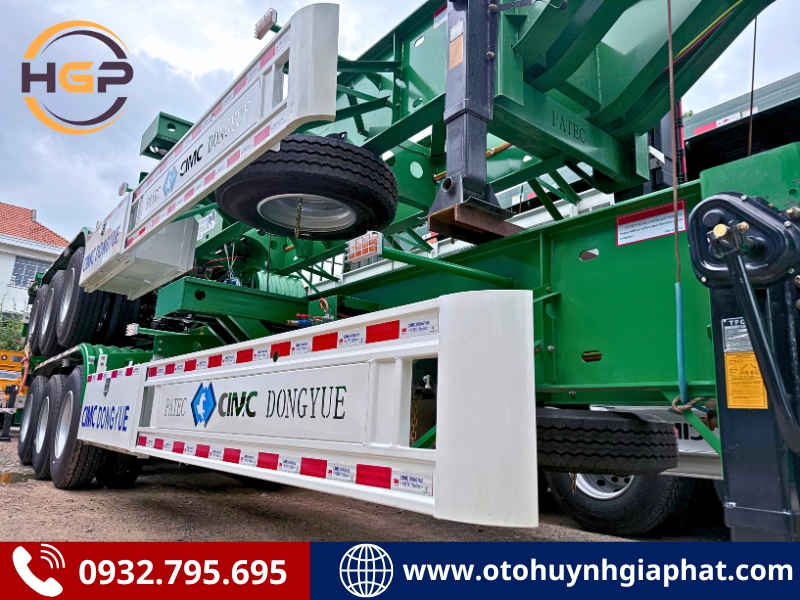 Rơ mooc cổ cò 45 feet tải 32.85 tấn Cimc Patec