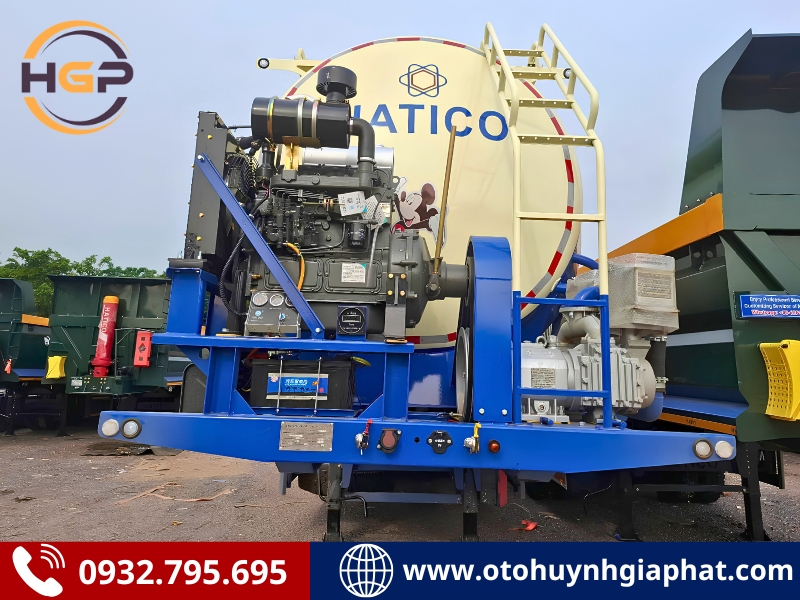 Mặt trước của rơ mooc bồn xi téc HATICO