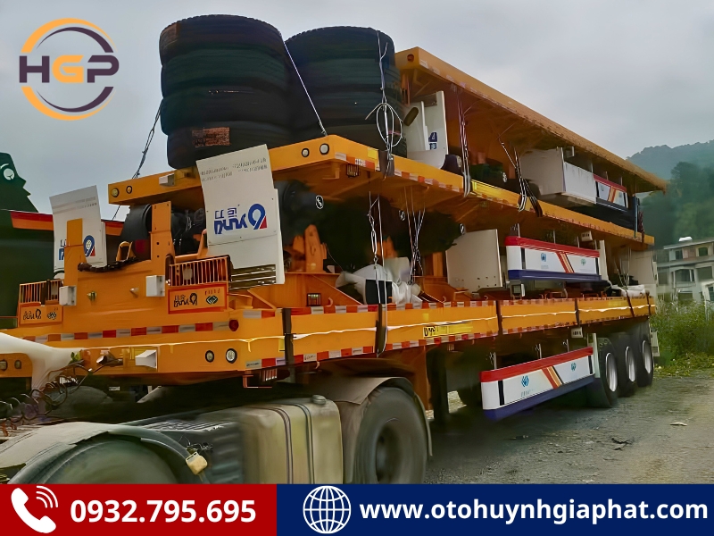 Hàng sẵn - Mooc sàn Yunli 3 trục 40 feet tải 32.15 tấn 2025 mới