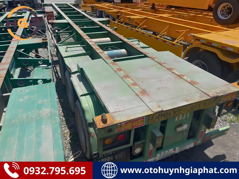 Thanh lý 03 chiếc mooc xương Mingwei 3 trục 40 feet 2023 cũ