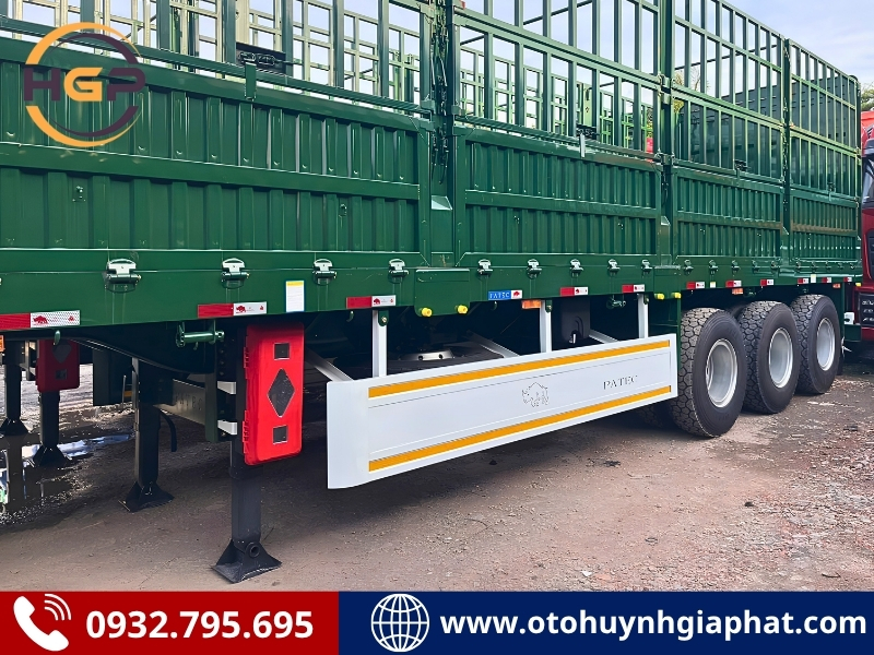 Chân chống + Cảng hông của mooc lồng XINHONGDONG cao 4m tự trọng nặng