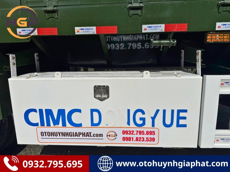 Thùng đồ nghề mooc lồng Cimc Dongyue cao 4m nặng 9 tấn